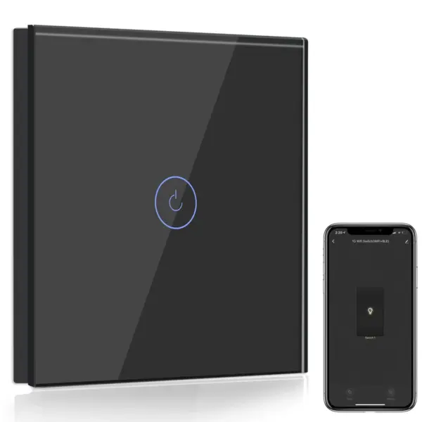 WLAN Glas-Touch Lichtschalter Schwarz