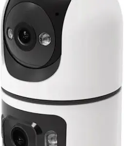 Dual-Lens Wi-Fi Überwachungskamera mit PTZ & Nachtsicht